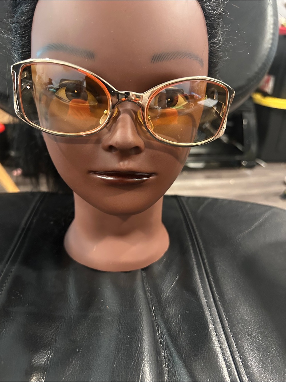 Amber Lens Women's Fashion Sunglasses - Gold Frame